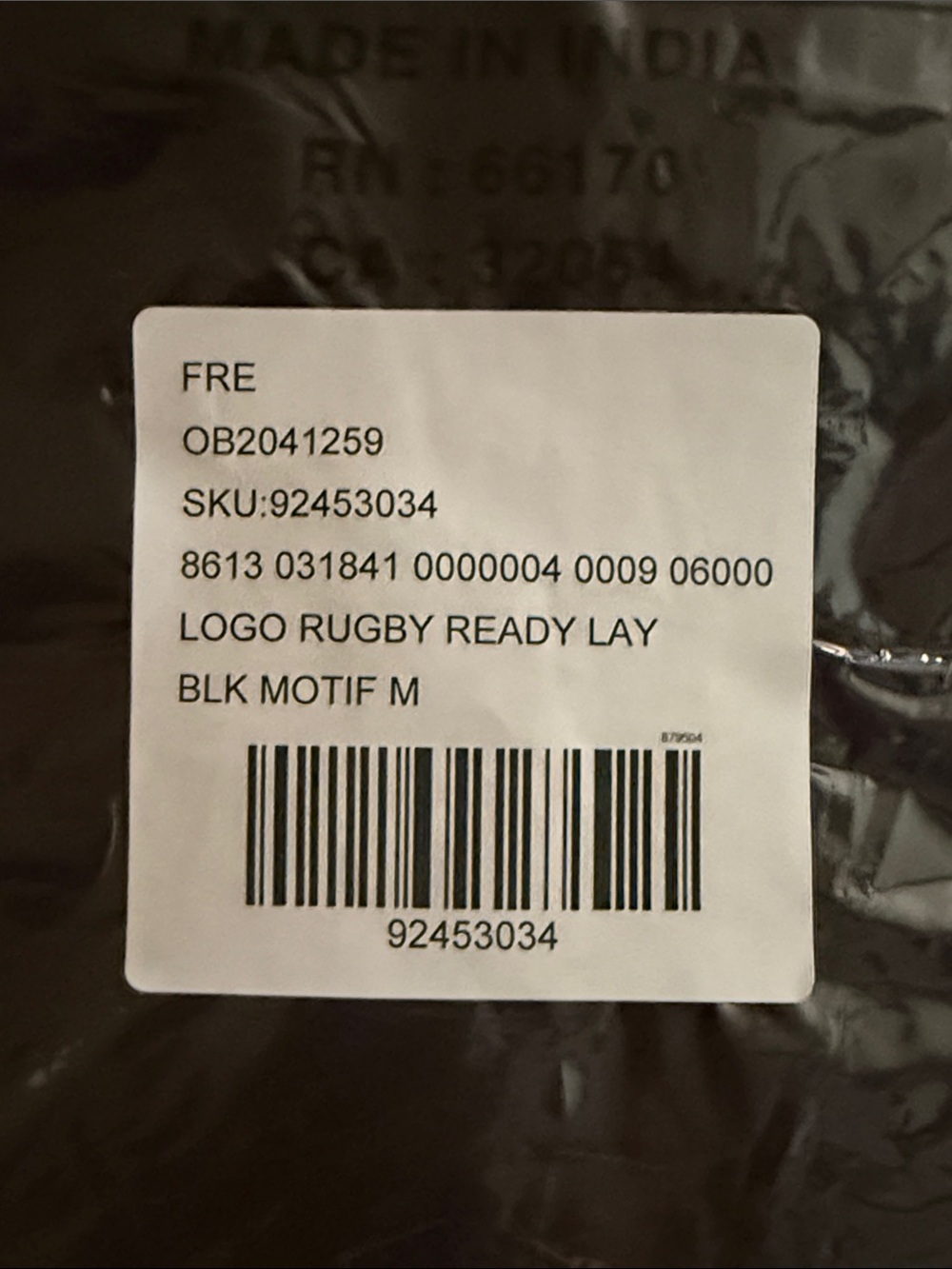 NWT Rugby Ready Logo Layer Pullover Piano floral Black Embroidered size Medium - Picture 7 of 10